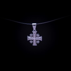 003/0009 Silver jerusalem cross 