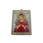 002/00110 Silver icon of Virgin Mary seven sorrow
