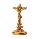The crucifixion scene in olive wood